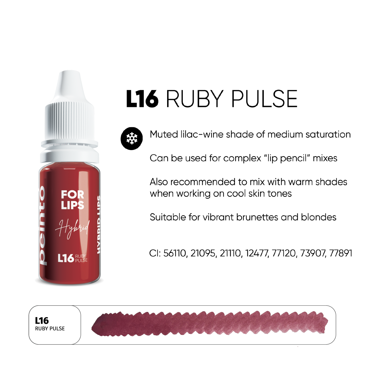 PEINTO ტუჩის პიგმენტი L16 Ruby Impulse